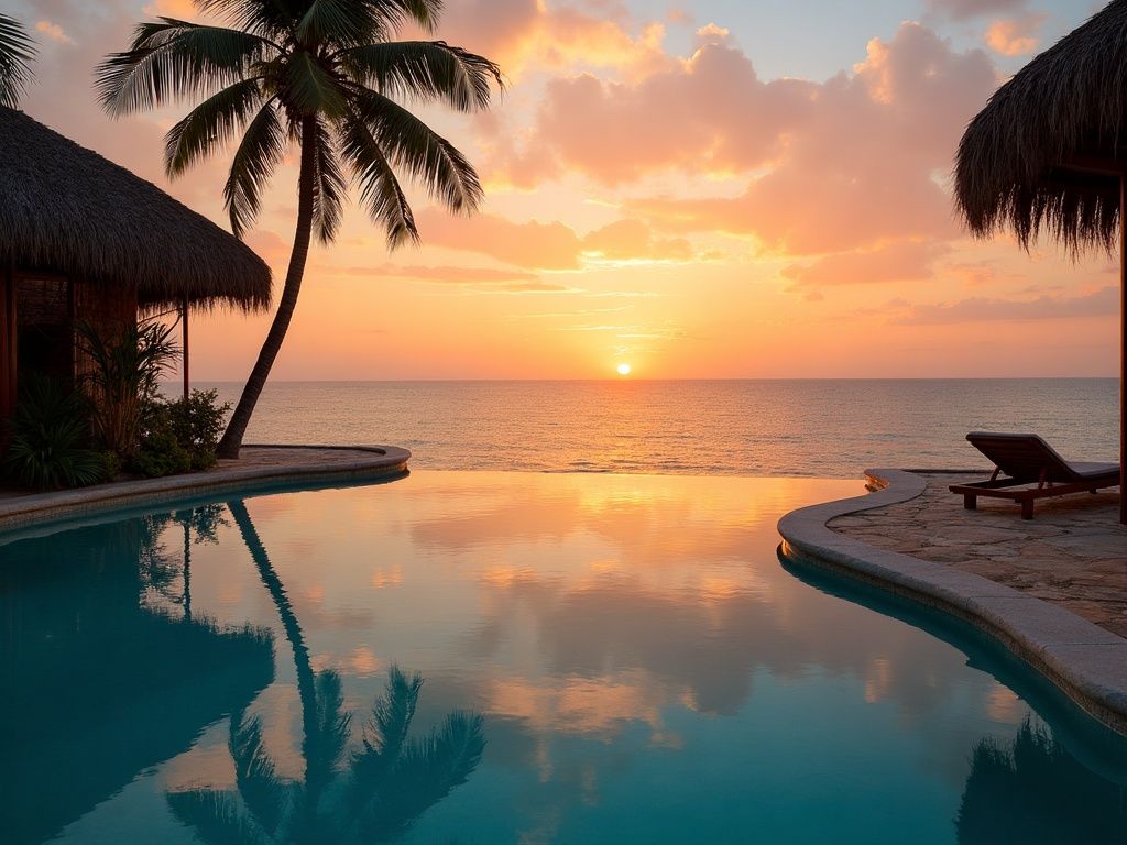 Infinitypool van Amāra met uitzicht op zee