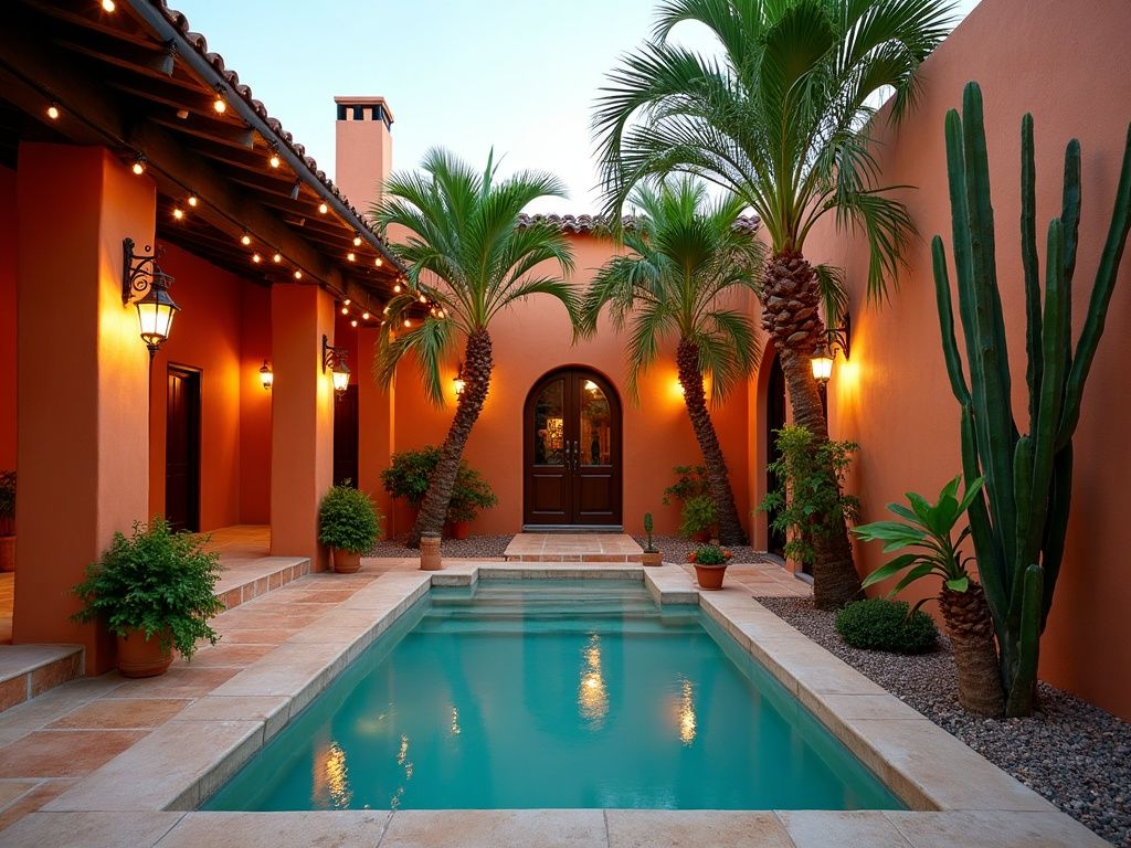 Schaduwrijke patio van Villa Chuchubi met plunge pool